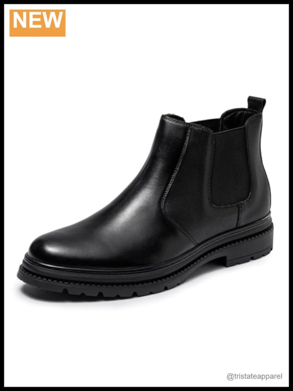 Genuine Leather Chelsea Boots Slip-On Dress Ankle Boot